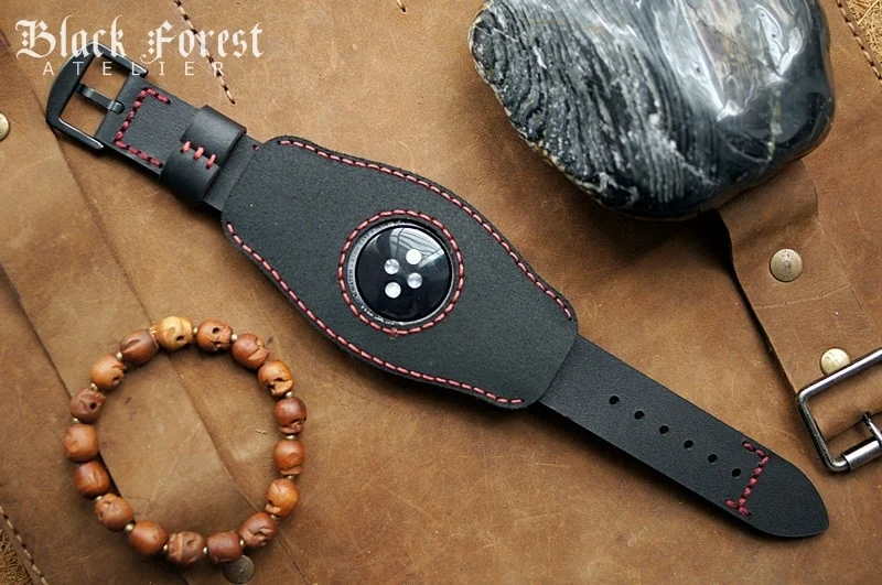 CUFF handgefertigt Leder Uhrenarmband incl. Lugs Adapter für Apple Watch (oder Apple Watch Sport) 42mm oder 38mm – Bild 2